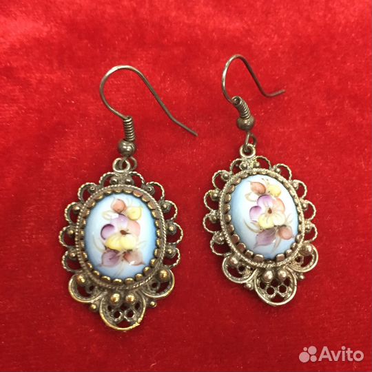 Серьги Финифть