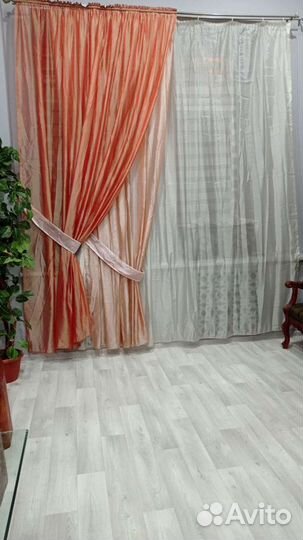 Шторы из 3х видов,шелковой матовой вуали 3м выс