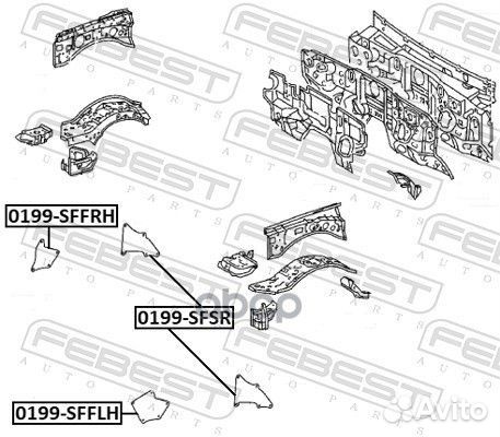 0199-sfsr пыльник передней арки задний Lexus G