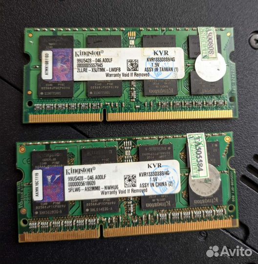 Оперативная память для ноутбука ddr3 4 gb 1333MHz