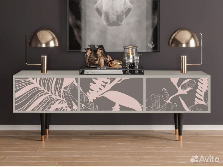 Тв-тумба T4 - Сатин - Issabelline Flower