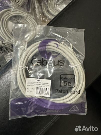 Патч корд Cabeus pc-utp-rj45-cat.5e-3m