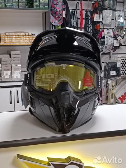 Шлем снегоходный CKX Titan Solid airflow с очками