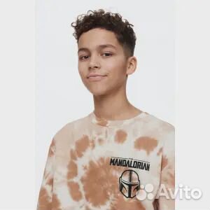 Футболка с принтом H&M, натуральный белый/мандалор