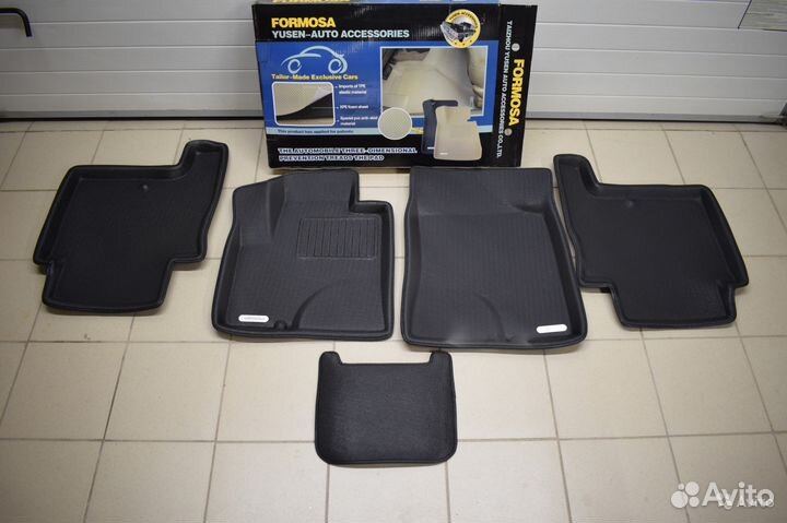 Hyundai Santa Fe 06-09г. коврики в салон чёрные