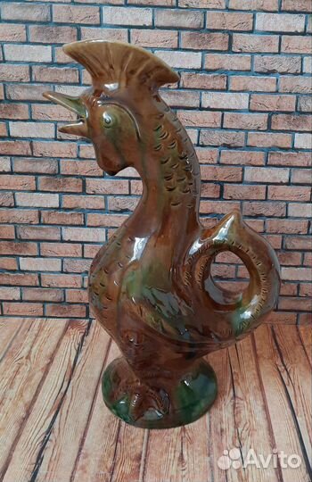 Графин, штоф, петух керамика