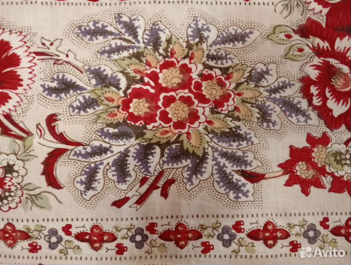 Старинный платок мануфактуры Посылина, клеймо