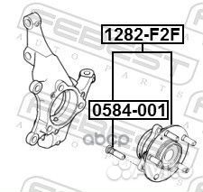 Ступица передняя 1282F2F Febest