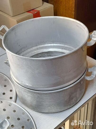 Большая мантоварка алюминиевая