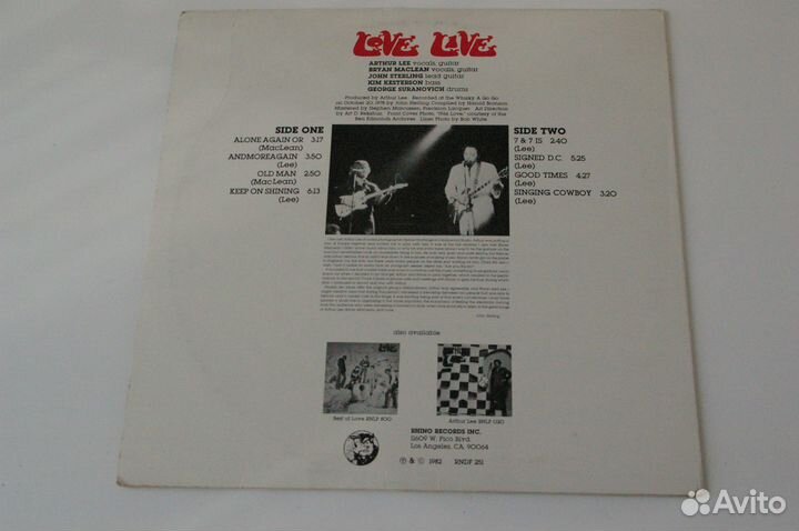 Вилиловая пластинка Love Live USA 1982 picture