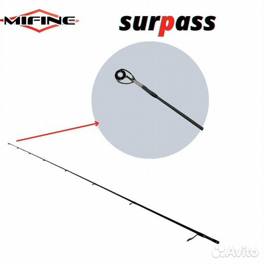 Спиннинг mifine surpass, тест 4-18g, 2,1m