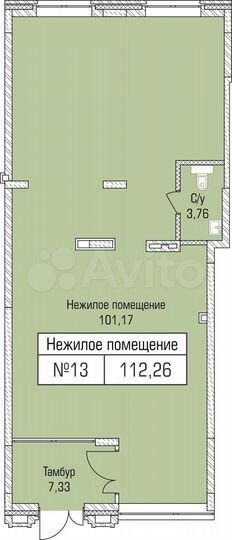 Продам офисное помещение, 112.26 м²