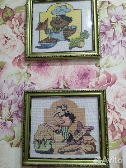 Вышитые картины Поварята