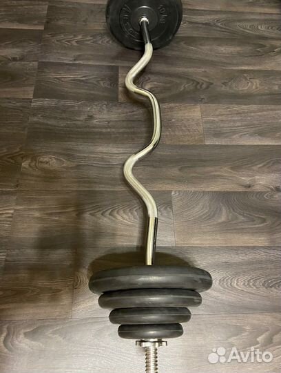 Штанги сильноизогнутые от 22,5кг до 75кг новые
