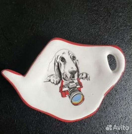 Кружка объектив,фотограф,поднос, подставка собака