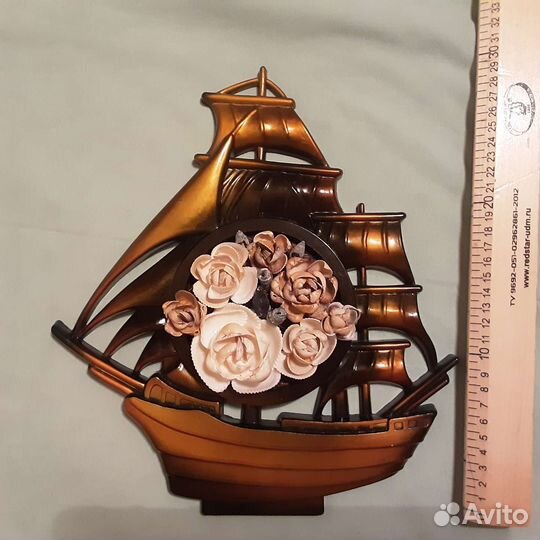 Панно (картина )из морского стекла,ракушек