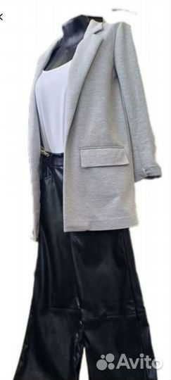 Пиджак 42-44 жакет Reserved трикотажный серый