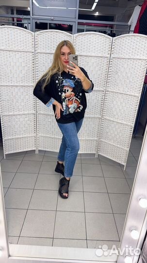 Свитшот со стразами турция 50-62