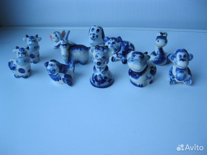 Статуэтки Гжель фарфор большая коллекция