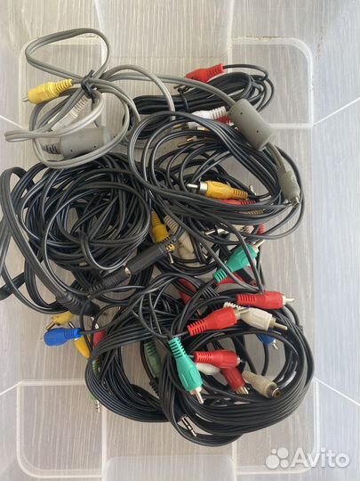 Аудио видео шнуры провода тюльпаны различные