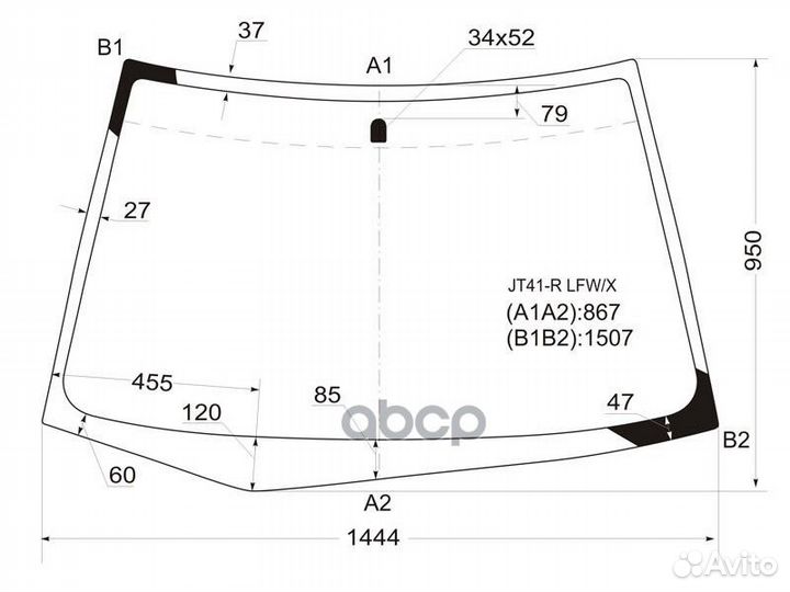 Стекло лобовое mitsubishi lancer/cedia 4/5D 00