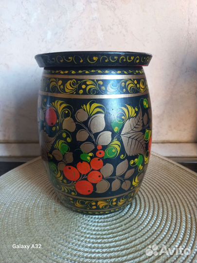 Бочка деревянная Хохлома