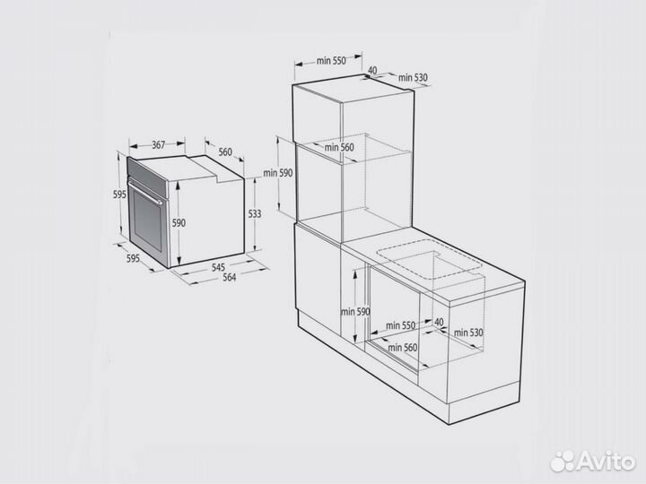 Электрический духовой шкаф gorenje