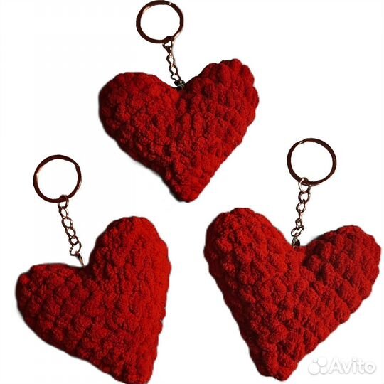 Вязаное сердце(брелок)