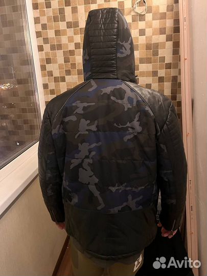 Кожаная куртка мужская 48 50