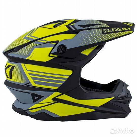 Шлем Ataki JK801A Legacy желто-серый матовый