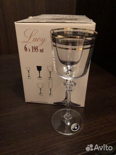 Новый набор бокалов (фужеры) Богемия 6 шт