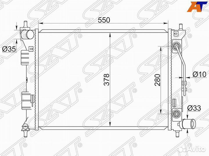 Радиатор охлаждения Хендай Элантра 12