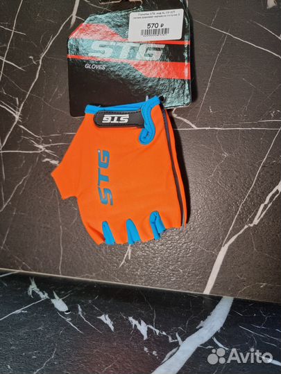 Перчатки STG, мод.AL-03-325 летние,оранжево-черные