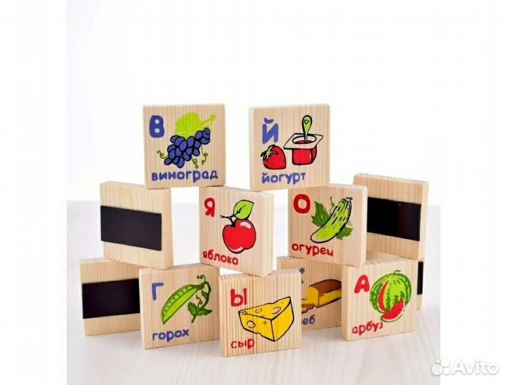 Магнитная деревянная азбука