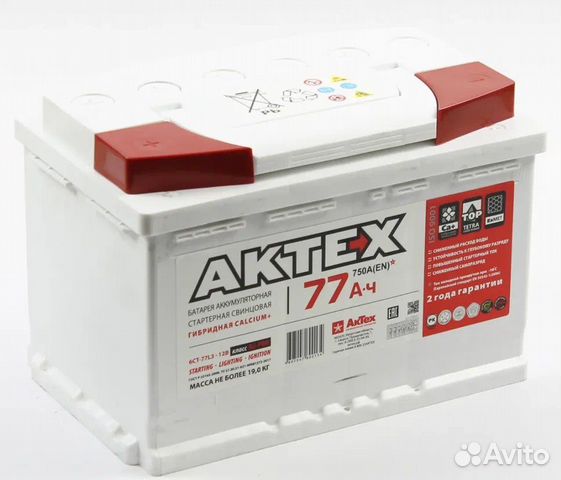 Аккумулятор aktex 77а/ч Россия