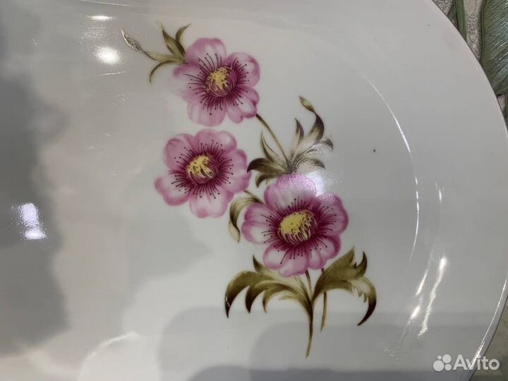 Овальное блюдо Kahla ГДР фарфор СССР поднос