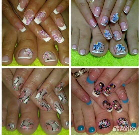 Педикюр с покрытием гель лак