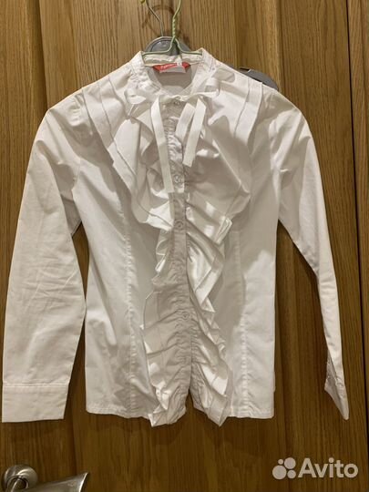 Блузка белая для девочки Пеликан