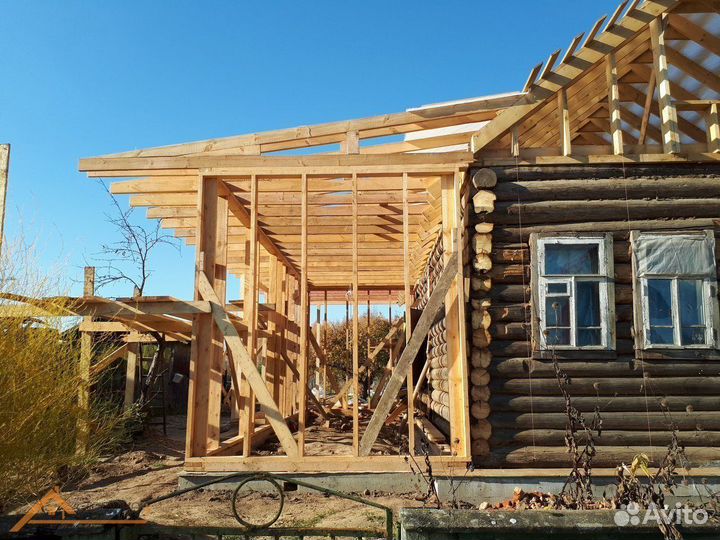 Ремонт и строительство домов. Бригада строителей