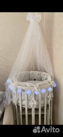 Кроватка-трансформер Ellipsebed (белый)