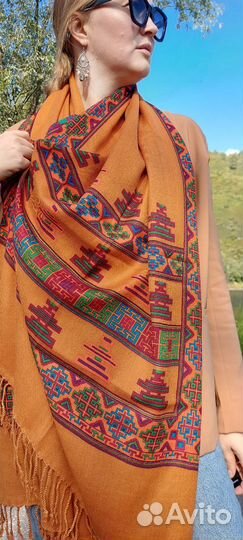 Тибетский палантин из натуральной шерсти