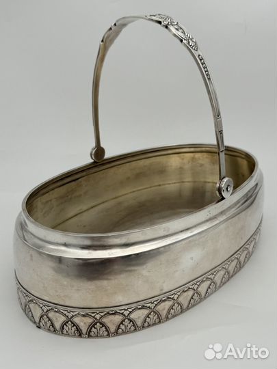 Ваза/сухарница большая серебро 84 проба 2 артель