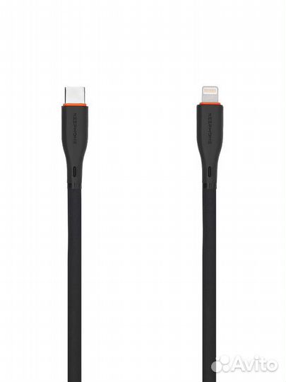 Кабель Type-C-Lightning iPhone 5S 27W 1м Чёрный