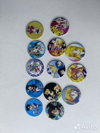 Фишки кепсы Сейлор Мун значки