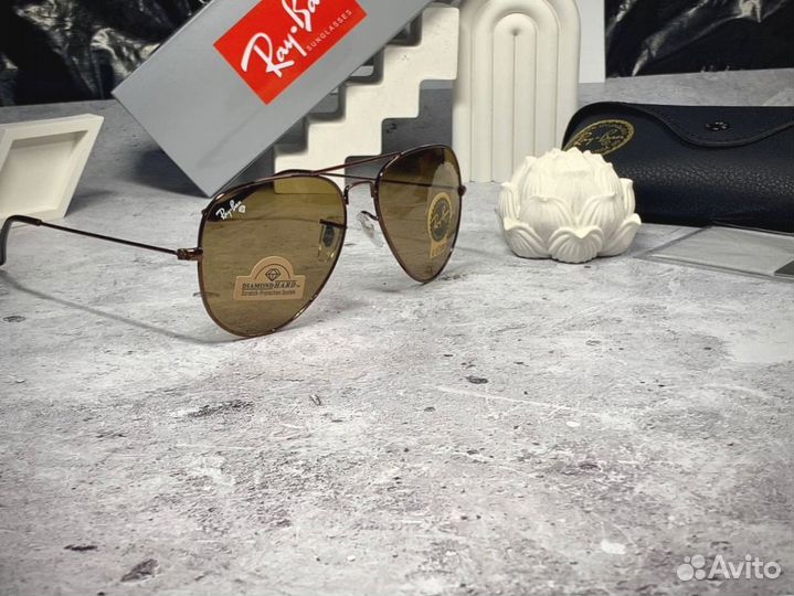 Очки Ray Ban Aviator коричневые