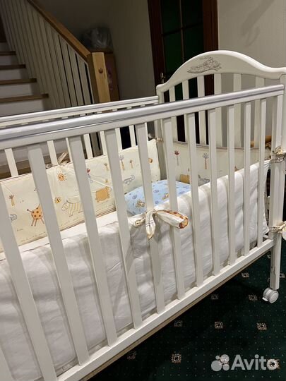 Детская кроватка Pali с маятником, белая, Italy