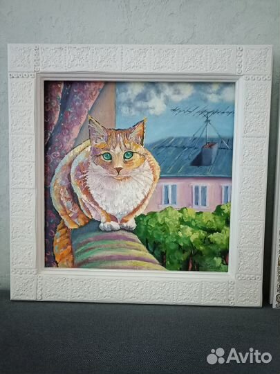Картина с кошкой