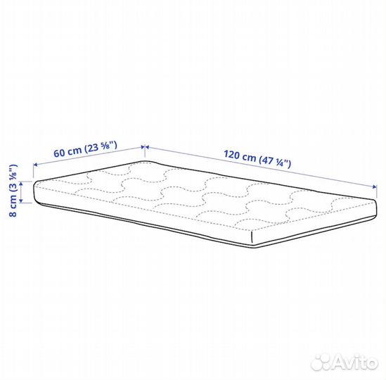 Матрас детский 120 60 IKEA