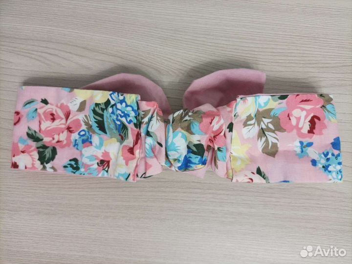 Повязка на голову, солоха, хлопок, ручная работа