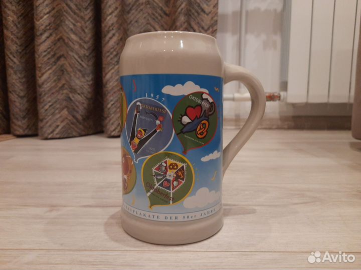 Пивная кружка Oktoberfest 1 литр, новая без крышки